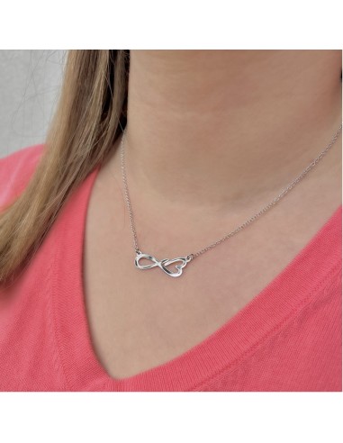Infinity-Herz-Halskette aus 925er Sterlingsilber
