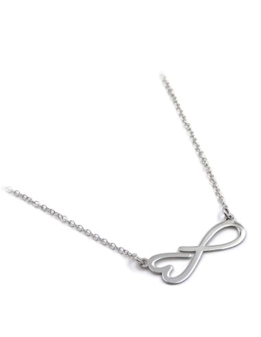 925 Sterling Silver Infinity Heart Necklace