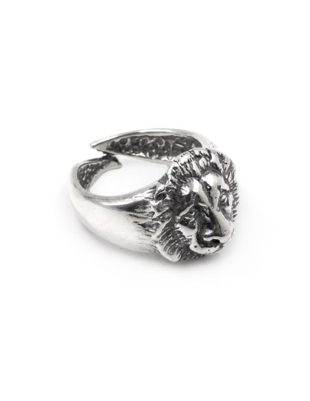 Sterling Silver Lion Ring 