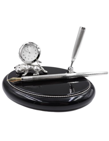 Set Penna Stilografica Orologio con Pantera in...