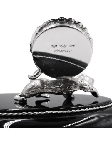 Sterling Silver Fountain Pen with Panther Clock...