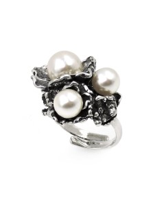 Anello Fresia in Argento 925 e Perle
