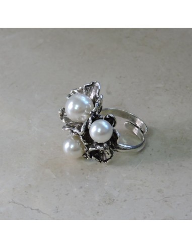Anello Fresia in Argento 925 e Perle