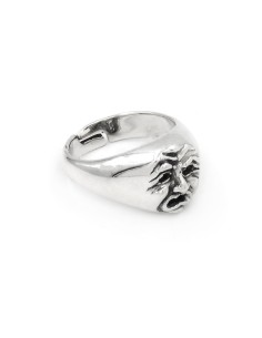 Sad Mask Pinky Ring 925 Sterling Silver 