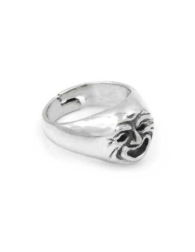 925 Sterling Silver Smile Pinky Ring