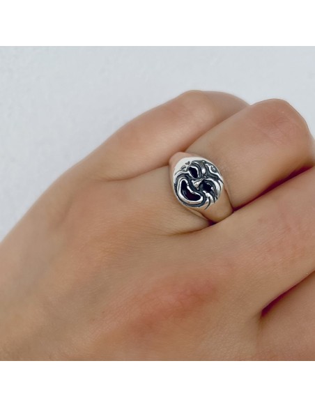 Anello da Mignolo Sorriso in Argento 925