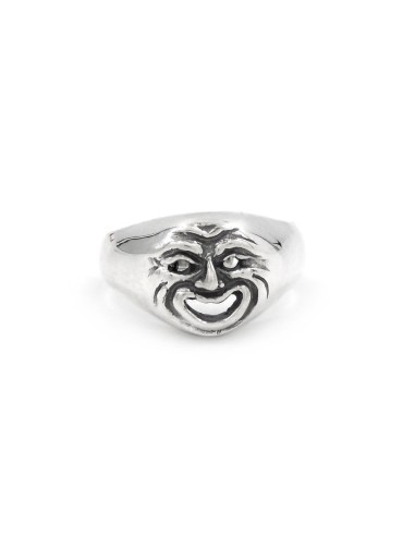 925 Sterling Silver Smile Pinky Ring