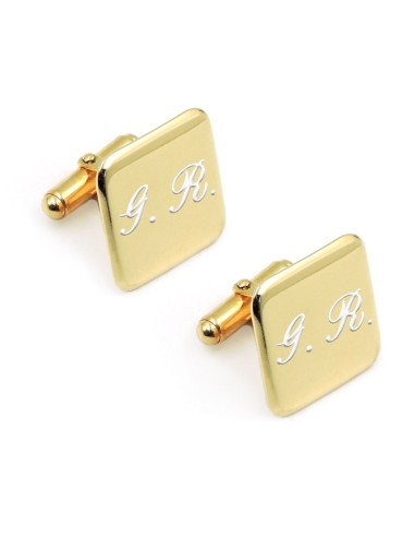 Gold Plated 925 Sterling Silver Square Cufflinks 
