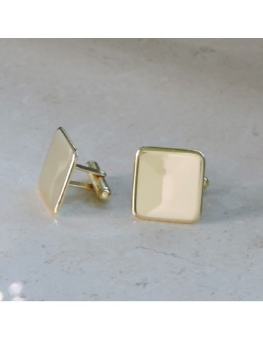 Gold Plated 925 Sterling Silver Square Cufflinks 