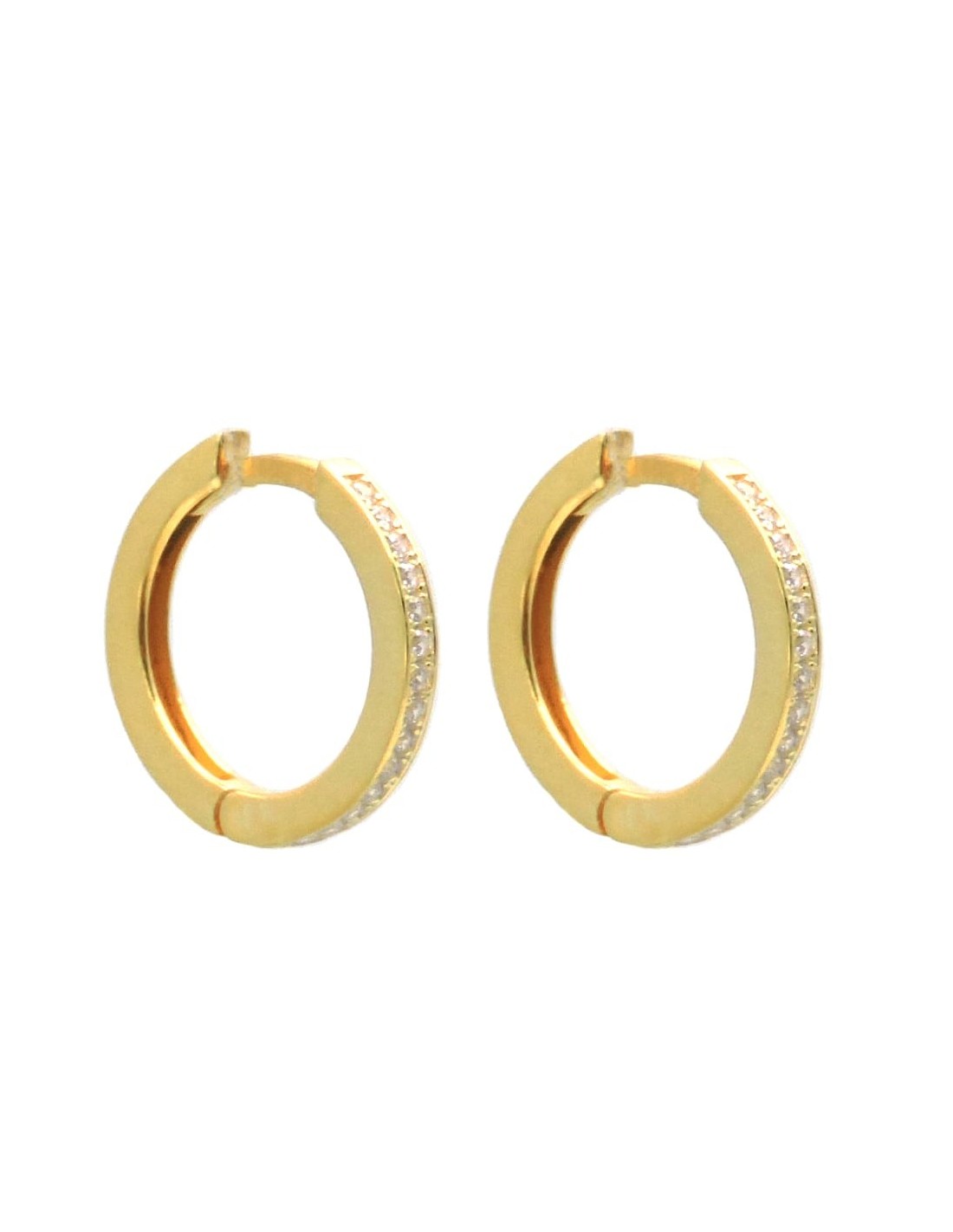 CERSLIMO Orecchini A Cerchio Infinito In Argento 925 Placcato Oro | 9 Mm Con Zirconi AAA | Simbolo Infinito | Gioiello Regalo Per Lei