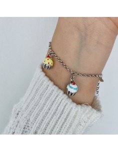 Bracciale Cupcake in Argento Smaltato 2
