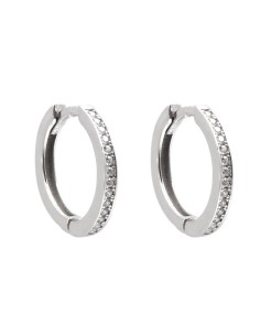 Creolen aus 925er Sterlingsilber und Weißen Zirkonen
