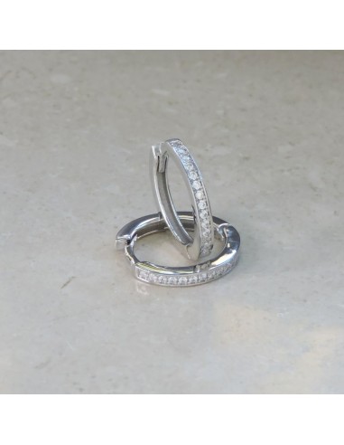 Orecchini Veretta in Argento 925 e Zirconi Bianchi