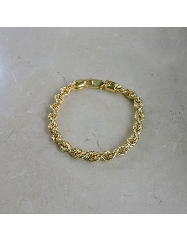 Thick Rope Bracelet Gold Plated Sterling Silver