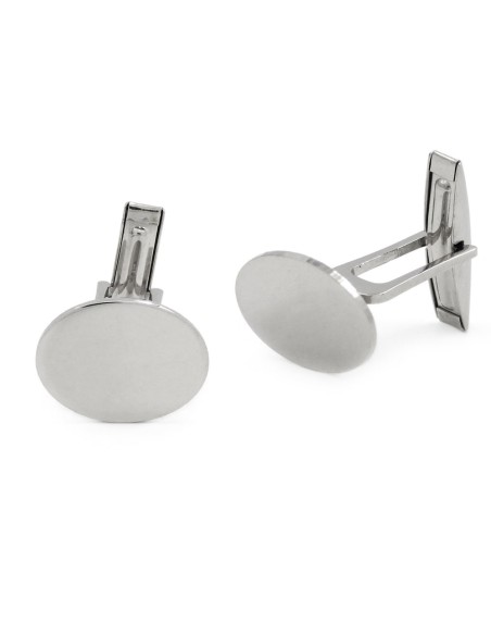 Personalisierbare Ovale Manschettenknöpfe aus 925er Sterlingsilber