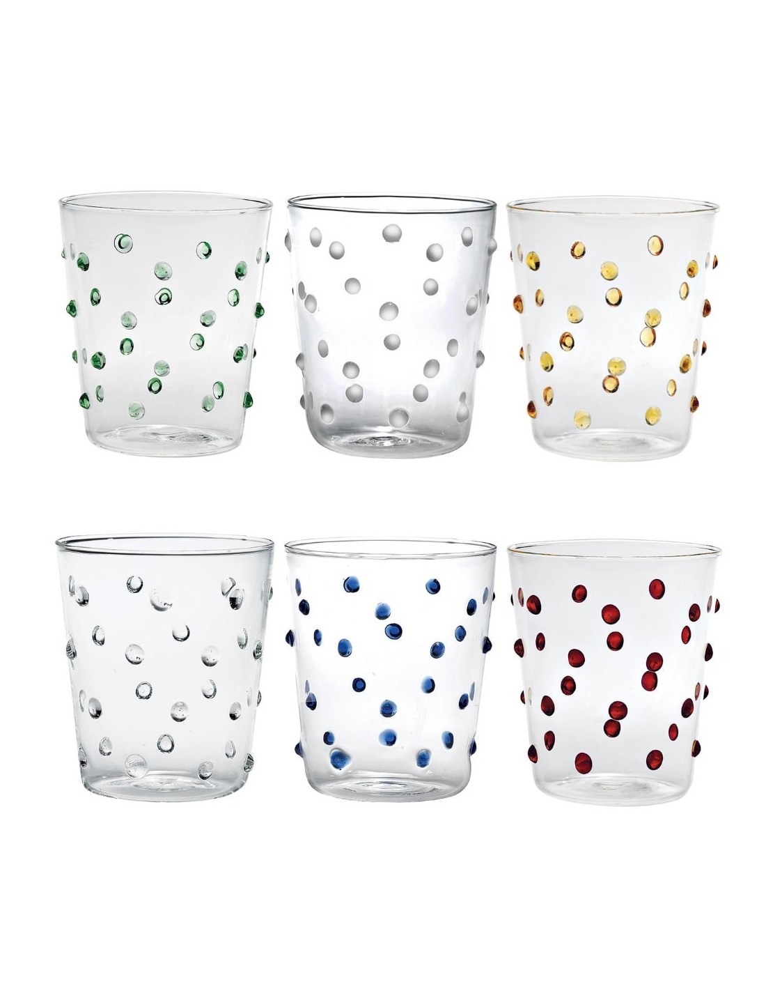 Zafferano Party Set 6 Bicchieri Tumbler Vetro