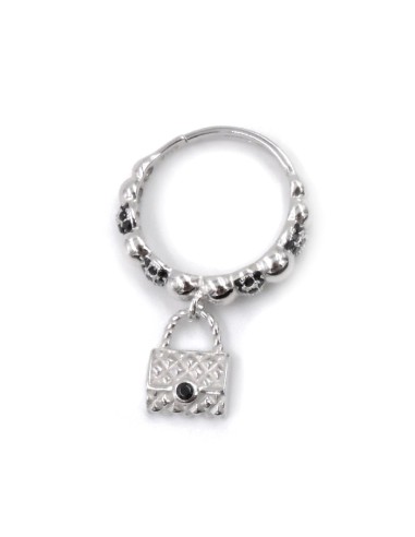 Anello in Argento 925 e Zirconi Neri con...