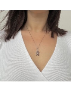 Collana Omino di Marzapane in Argento Smaltato  2