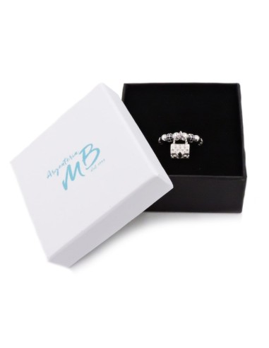 Anello in Argento 925 e Zirconi Neri con...