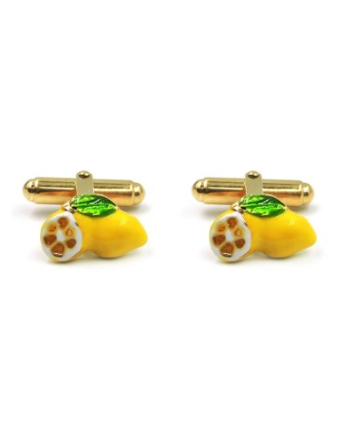 Gemelli Da Polso Limoni in Argento Smaltato