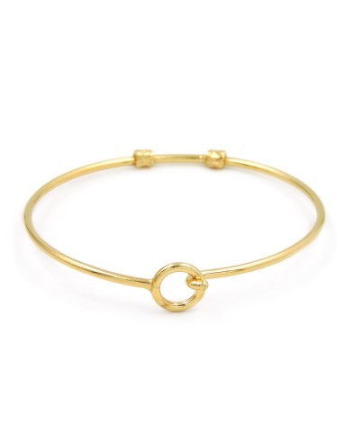 Gold plated 925 Sterling Silver Bangle Bracelet 