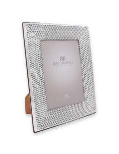 Details about   925 Sterling Silver Photo Frame 5 x 7 Mahogany Back Rope Edge Model by VALORI 