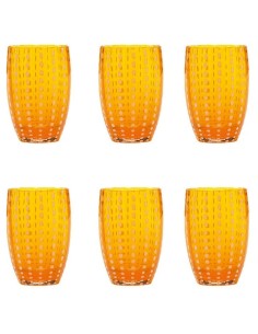 Zafferano Perle Orange-Becherglas Satz von 6 Stück