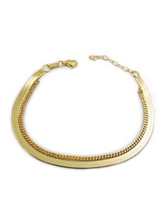 Bracciale Snake Piattina e Grumetta in Argento 925...