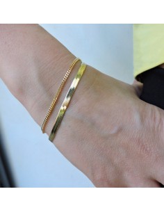 Bracciale Snake Piattina e Grumetta in Argento 925... 2