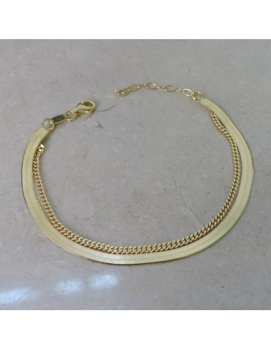 Bracciale Snake Piattina e Grumetta in Argento...