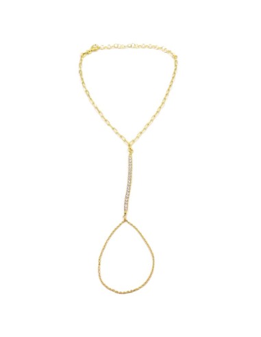 Gold Plated 925 Sterling Silver Tennis Anklet Chain with White Zircons