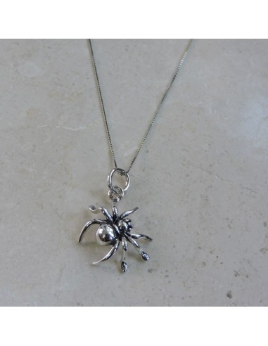 925 Sterling Silver Tarantula Necklace