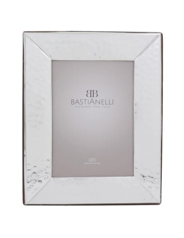 Cornice Argento 925 Martellata con Angoli 45...