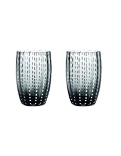 Zafferano Perle Glass Tumbler Gray Set of 2 