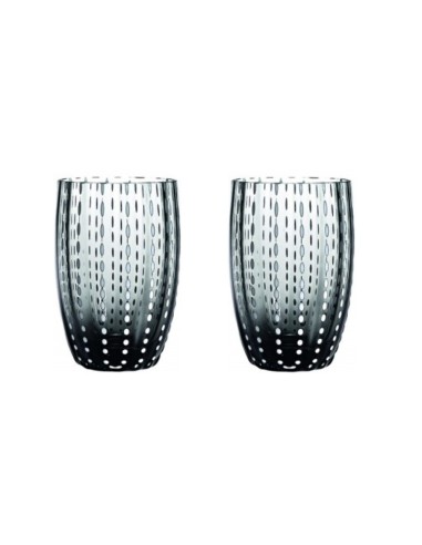 Zafferano Perle Glass Tumbler Gray Set of 2 