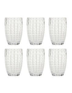 Zafferano Perle Glass Tumbler Transparent Set of 6
