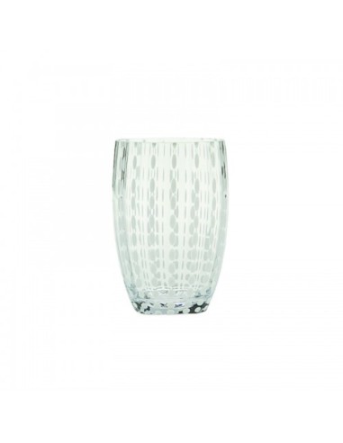 Zafferano Perle Glass Tumbler Transparent Set of 6