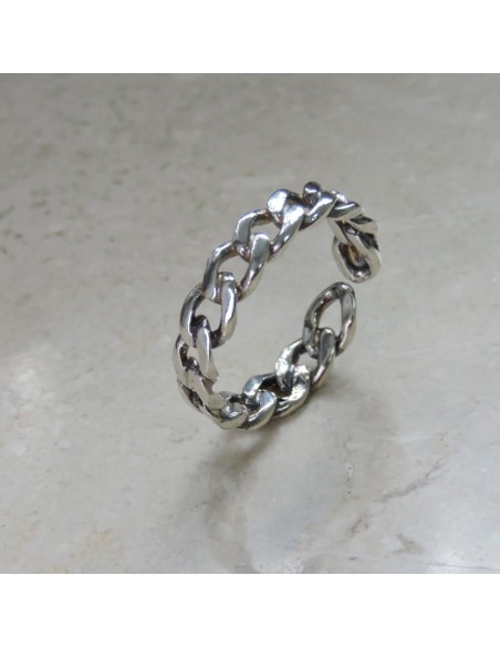 Panzerkettenring aus 925er Sterlingsilber