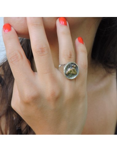 Anello Vesuvio in Argento 925 Martellato 