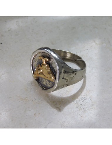 Hammered Sterling Silver Vesuvius Ring