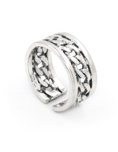 Curb Chain Band Ring 925 Sterling Silver  