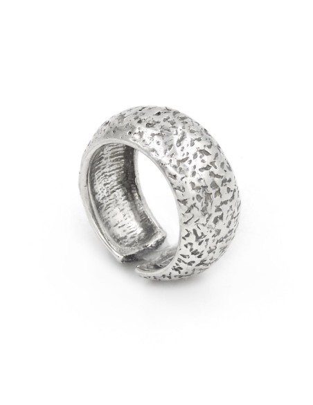 Hammered Round Band Ring 925 Sterling Silver  