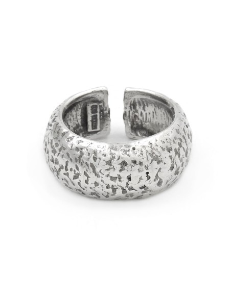 Hammered Round Band Ring 925 Sterling Silver  