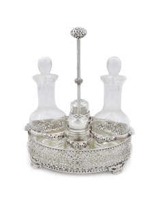 Set Olio Aceto Sale Pepe in Argento 925 e Cristallo 2