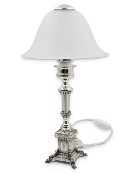925er Sterlingsilber Tischlampe Barockstil