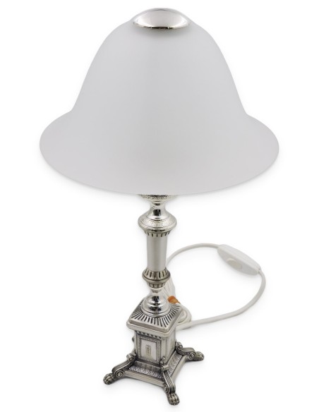 925er Sterlingsilber Tischlampe Barockstil