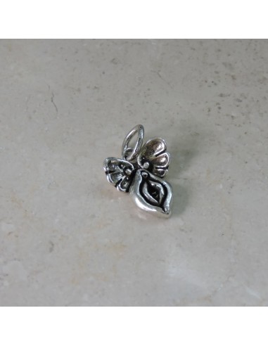 Sterlingsilber Anhänger mit Geflügelter Muschi