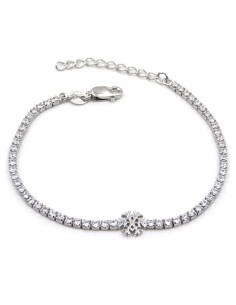 Bracciale Tennis Fiocco di Neve in Argento e Zirconi Bianchi