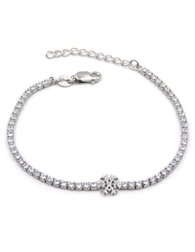 Schneeflocken Tennisarmband aus 925er...