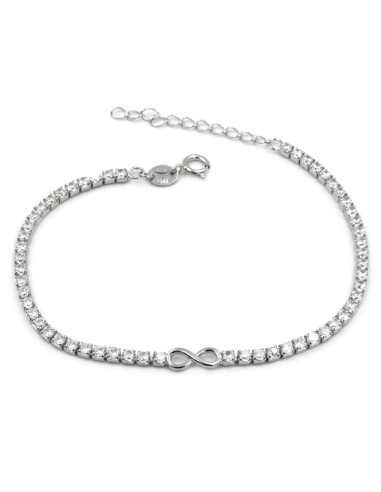 Unendlich Tennisarmband aus 925er Sterlingsilber 